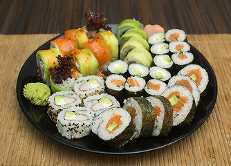 Image showing Sushi in restaurant