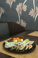 Image showing Sushi in restaurant