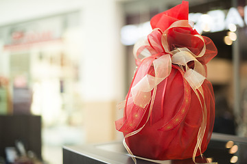 Image showing Gift boxes in shopping center