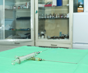 Image showing Glass syringe