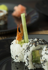 Image showing Sushi in restaurant