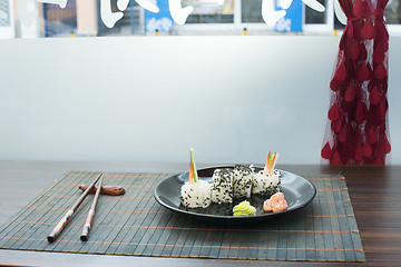 Image showing Sushi in restaurant