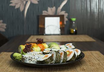 Image showing Sushi in restaurant