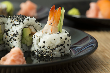 Image showing Sushi in restaurant