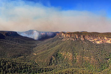 Image showing Bushfire in Grose Valley Australia