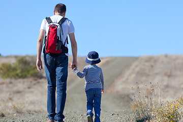 Image showing family hiking