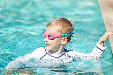 Image showing boy at swimming pool