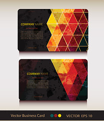 Image showing Set of abstract geometric business card