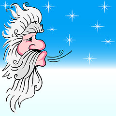 Image showing Santa Claus blowing wind