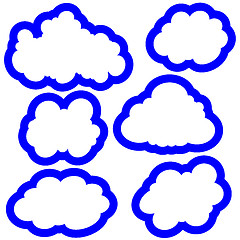 Image showing Set of clouds in the sky. Vector illustration