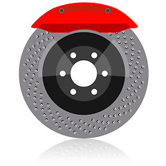 Image showing Brake disc with caliper, vector illustration