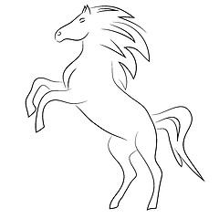 Image showing vector silhouette of horse