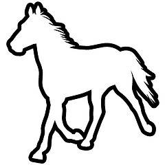 Image showing vector silhouette of horse