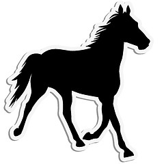 Image showing vector silhouette of horse