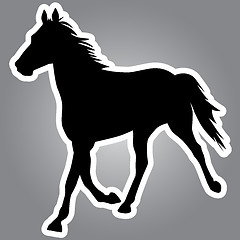 Image showing vector silhouette of horse