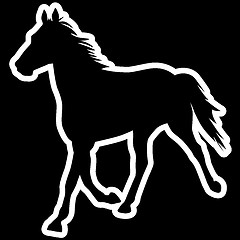 Image showing vector silhouette of horse