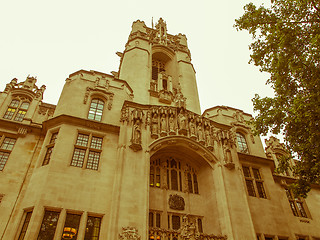 Image showing Retro looking Supreme Court London