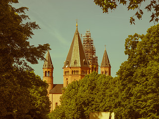 Image showing Retro looking Mainz Cathedral