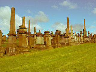 Image showing Retro look Glasgow necropolis