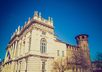 Image showing Retro look Palazzo Madama Turin