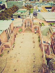 Image showing Retro look Coventry Cathedral ruins