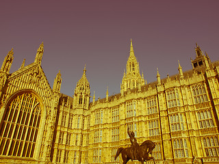 Image showing Retro looking Houses of Parliament