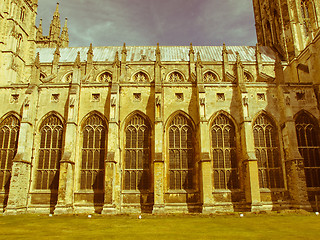 Image showing Retro looking Canterbury Cathedral