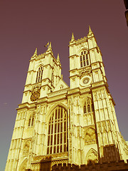 Image showing Retro looking Westminster Abbey