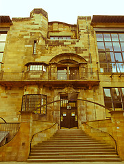 Image showing Retro look Glasgow School of Art