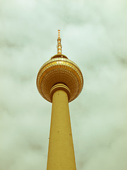 Image showing Retro looking TV Tower, Berlin