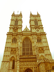 Image showing Retro looking Westminster Abbey