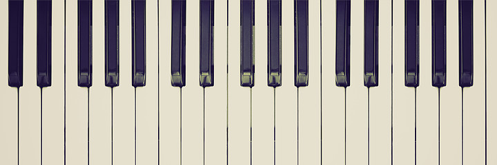 Image showing Retro look Music keyboard