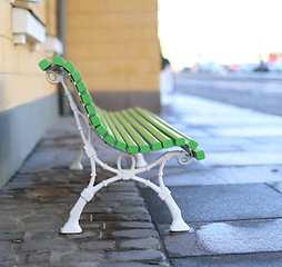 Image showing Green Bench