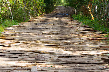 Image showing road paved wood