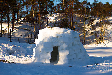 Image showing igloo -  house in the winter on the lake