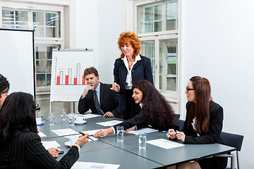 Image showing business team on table in office conference