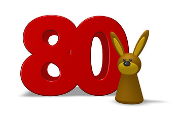 Image showing number and rabbit