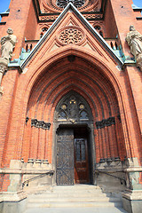 Image showing St. Johannes Church in central Stockholm - main entrance