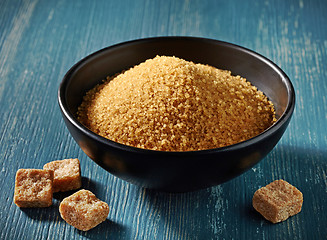 Image showing brown sugar in a black bowl