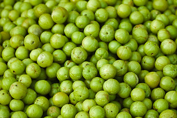 Image showing Amla fruits on indian open market