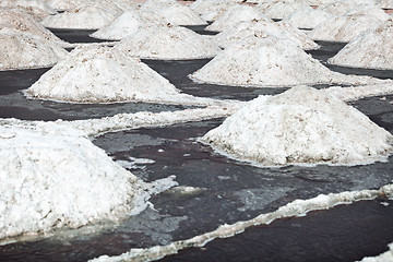 Image showing Heaps of salt. Salt production in India
