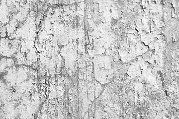 Image showing Old concrete wall with peeling paint - background