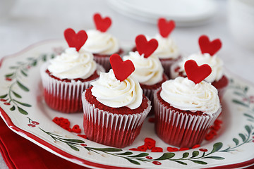 Image showing Red velvet cupcakes