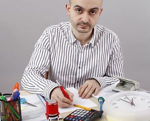 Image showing Man at desk