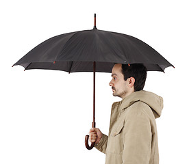 Image showing Man with umbrella