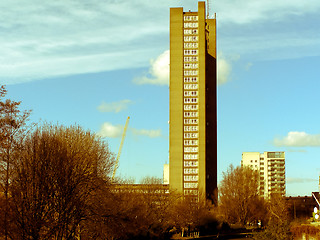 Image showing Retro looking Trellick Tower, London