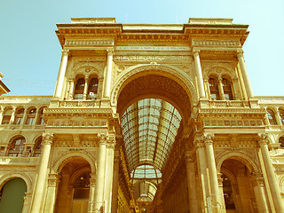 Image showing Retro looking Galleria Vittorio Emanuele II, Milan