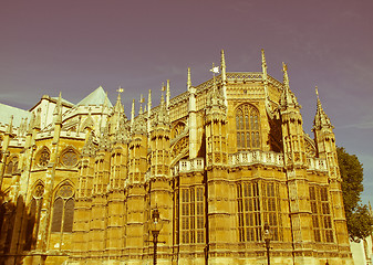 Image showing Retro looking Westminster Abbey