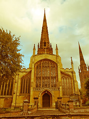 Image showing Retro looking Holy Trinity Church, Coventry