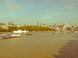 Image showing Retro looking River Thames in London